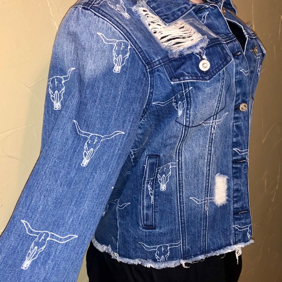 L&B cow-skull denim jacket - Picture 2 of 4